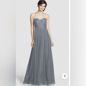 Jenny Yoo bridesmaid dress - grey strapless